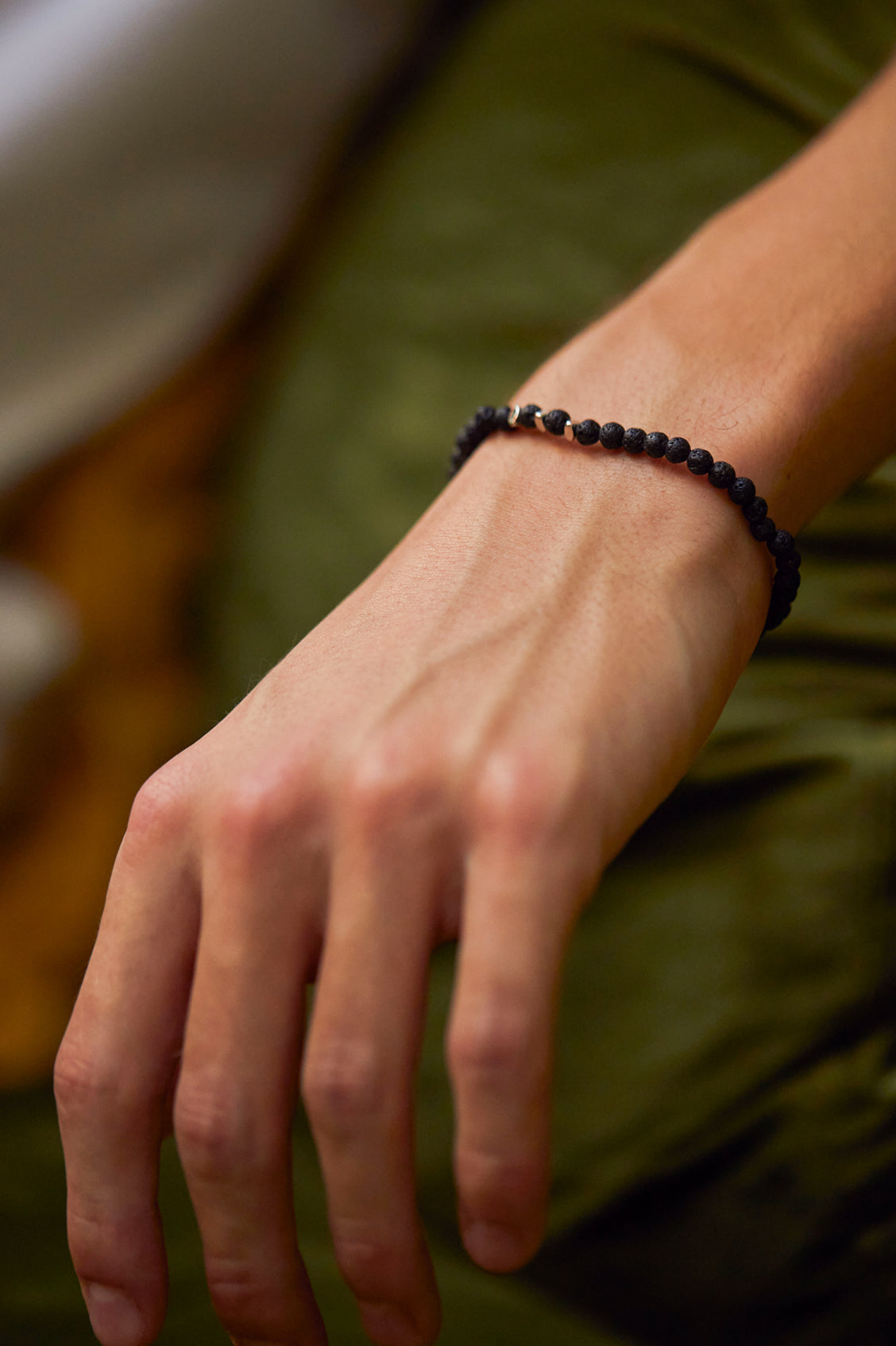 Men's Gemstone Beaded Bracelet - Natural Stone Healing Bracelet for Men - Handmade Adjustable Beaded Wristband - Perfect for Yoga, Meditation & Spiritual Healing