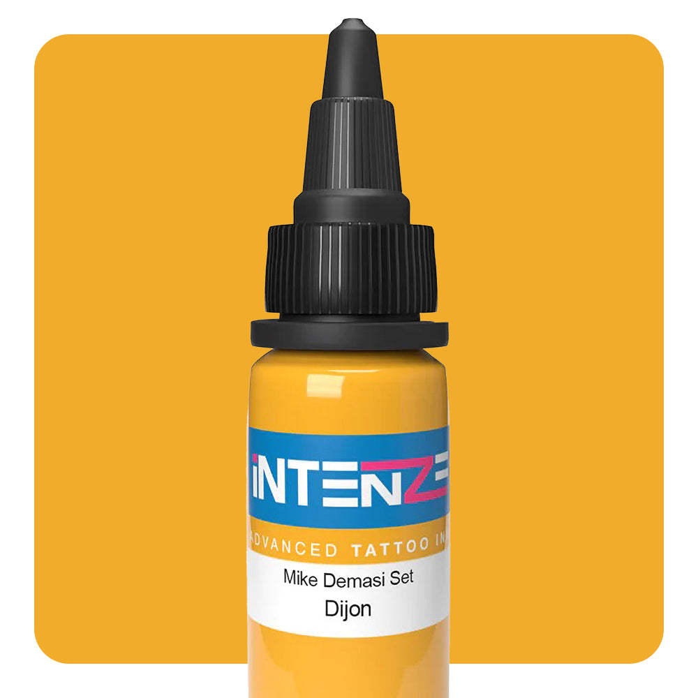 Intenze Tattoo Ink - Mike Demasi Series Dijon Color - 1oz Professional Tattoo Ink Bottle for Artists - Perfect for Realism, Portraits & Color Blending