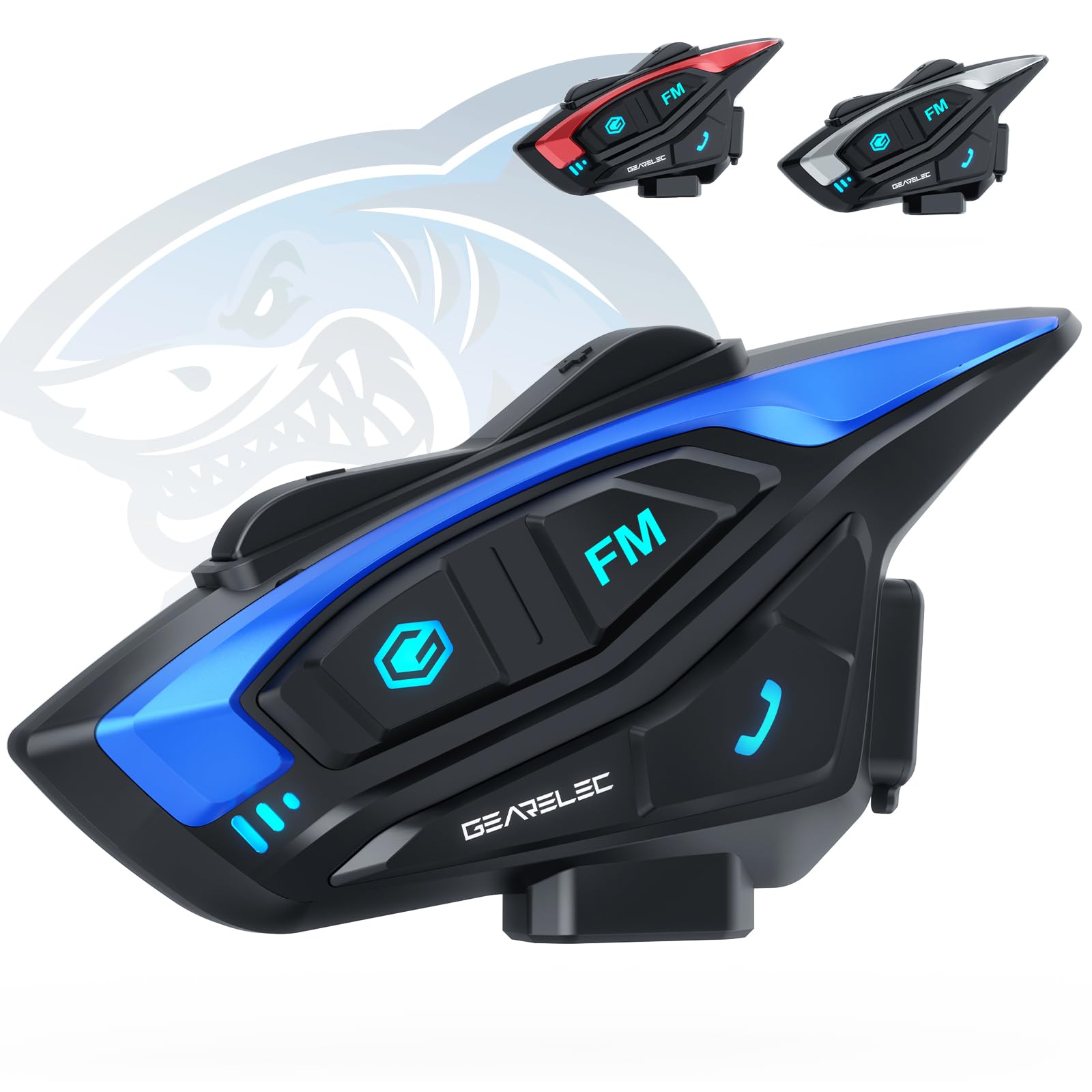 **GEARELEC Motorcycle Bluetooth Headset – Deep Bass, Superior Noise Cancellation, Hi-Fi Speakers, Triple Noise Reduction & IP65 Waterproof – Perfect for Riding, Commuting & Group Intercom**