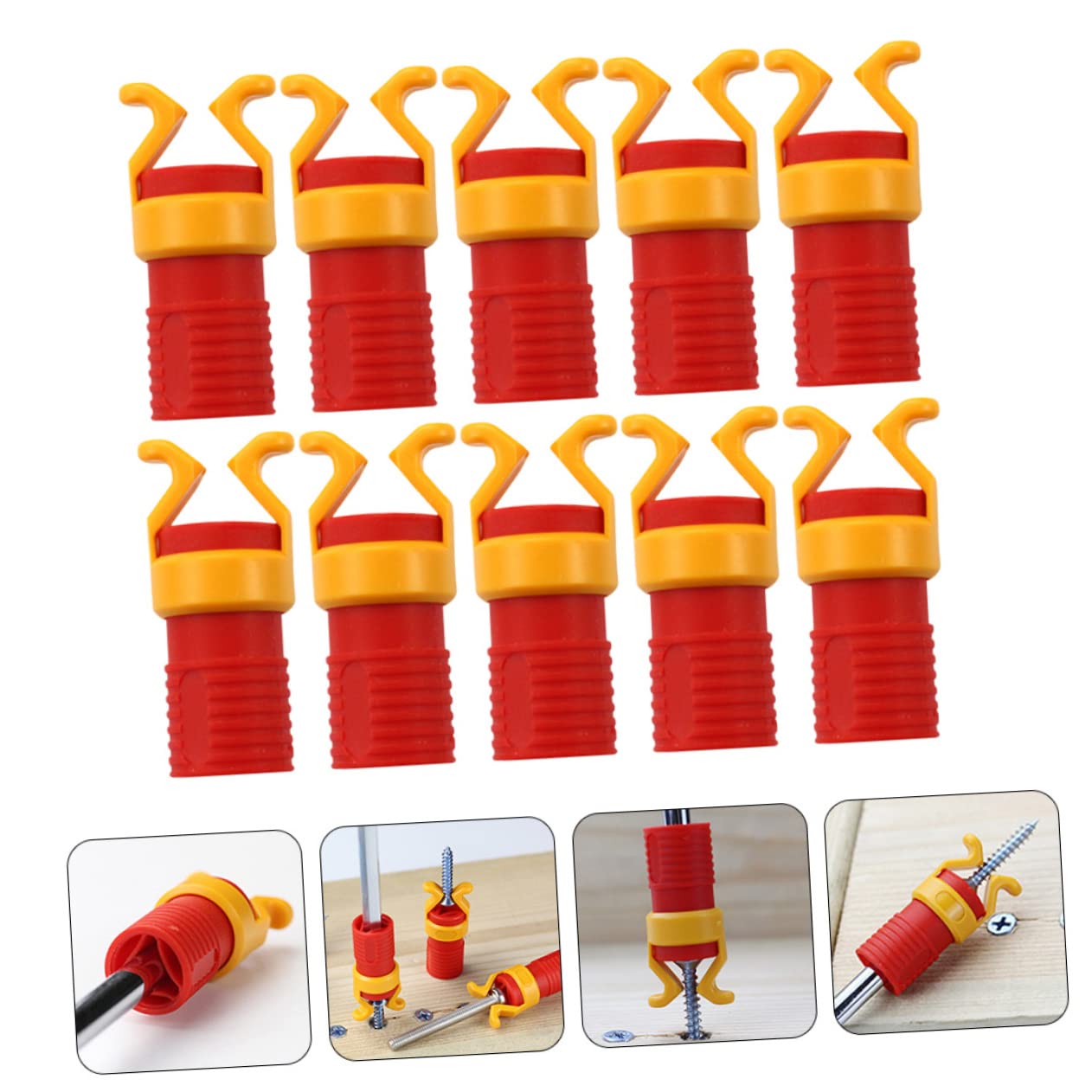 DOITOOL 10-Piece Screw Holder Set - Small Screw Clamps, Hand Screw Clamps for Woodworking, Universal ABS Screw Fixing Holders & Table Clamps - Perfect for Workbench, DIY Projects, and Home Repair