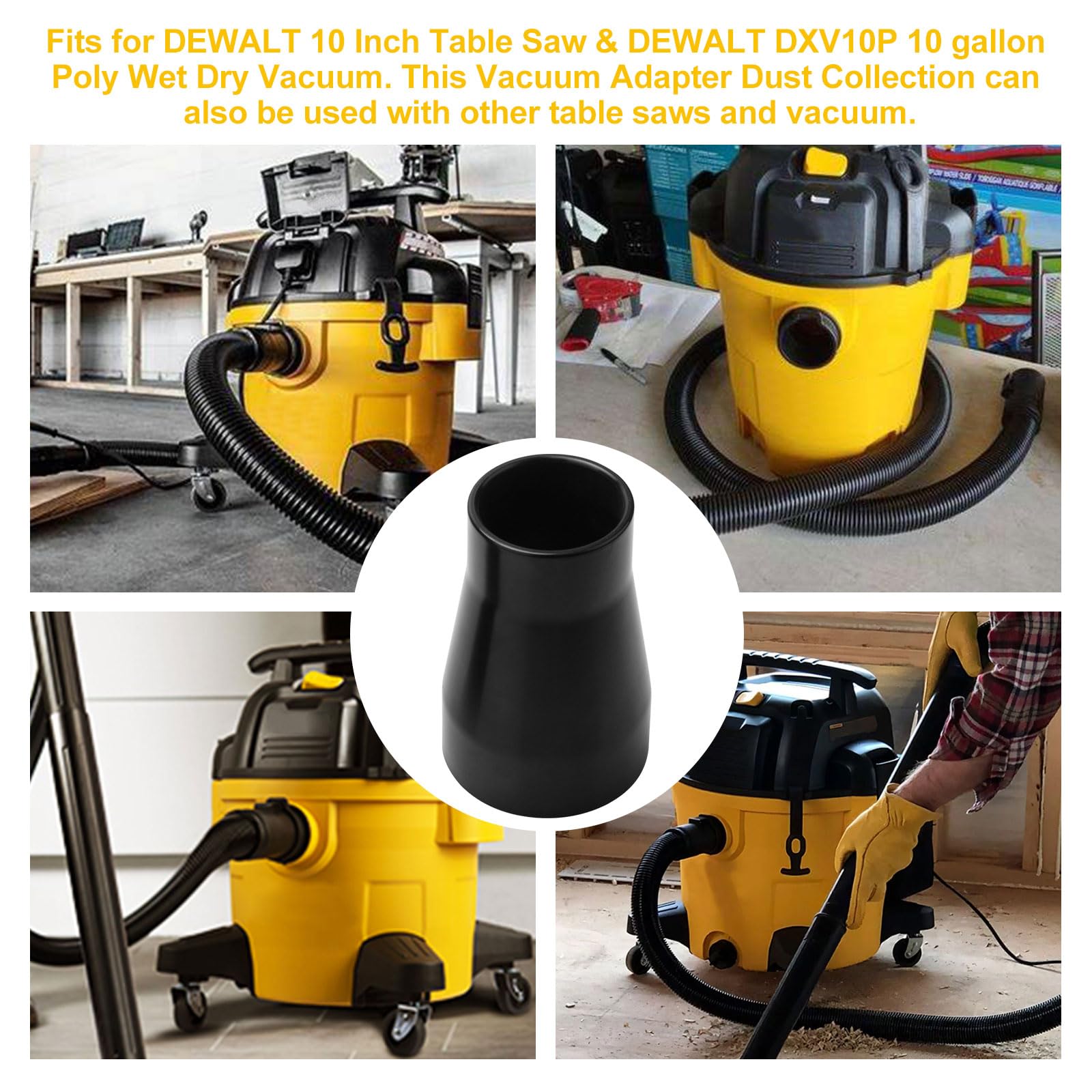 Dewalt DWE7491RS & DWE7491 Table Saw Vacuum Adapter - 2 1/2