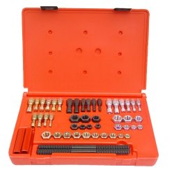 48-Piece SAE & Metric Thread Restorer Kit - Repair Damaged Threads on Bolts, Nuts, and Pipes - Ideal for Automotive, Plumbing, and DIY Projects