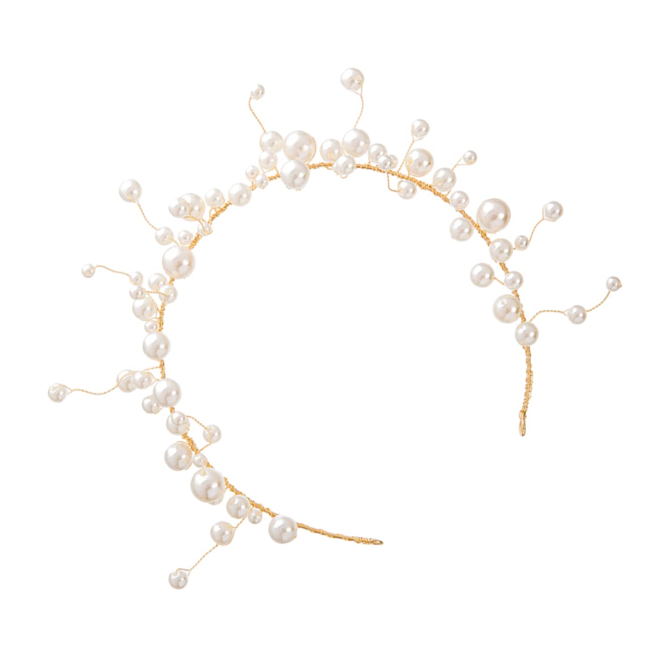 Minkissy Wedding Hair Accessories for Women - Elegant Twisted Bead Headband, Bridal Headpiece for Weddings, Prom & Special Occasions | Perfect for Brides, Bridesmaids, and Formal Events