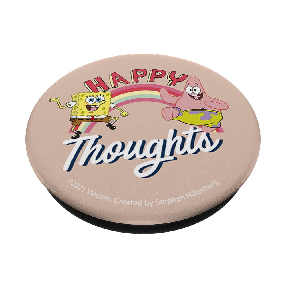 SpongeBob SquarePants Patrick Star Happy Thoughts PopSockets Standard PopGrip - Swappable Phone Grip & Stand for iPhone, Samsung, Smartphones - Perfect for Fans, Daily Use, Work & Travel