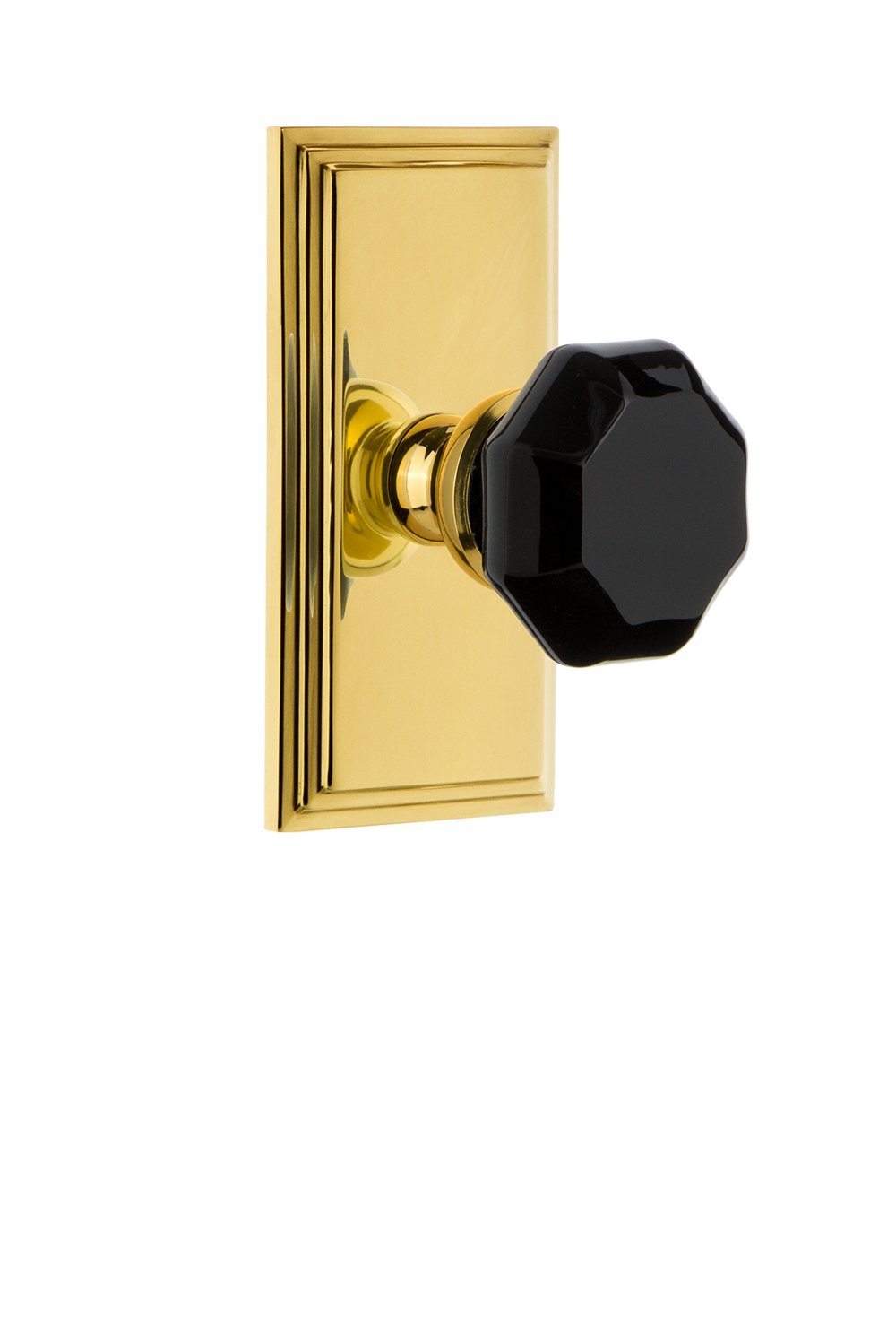 Grandeur Hardware 850779 Carre' Rosette with Lyon Knob Privacy Door Lock Set - 2.75