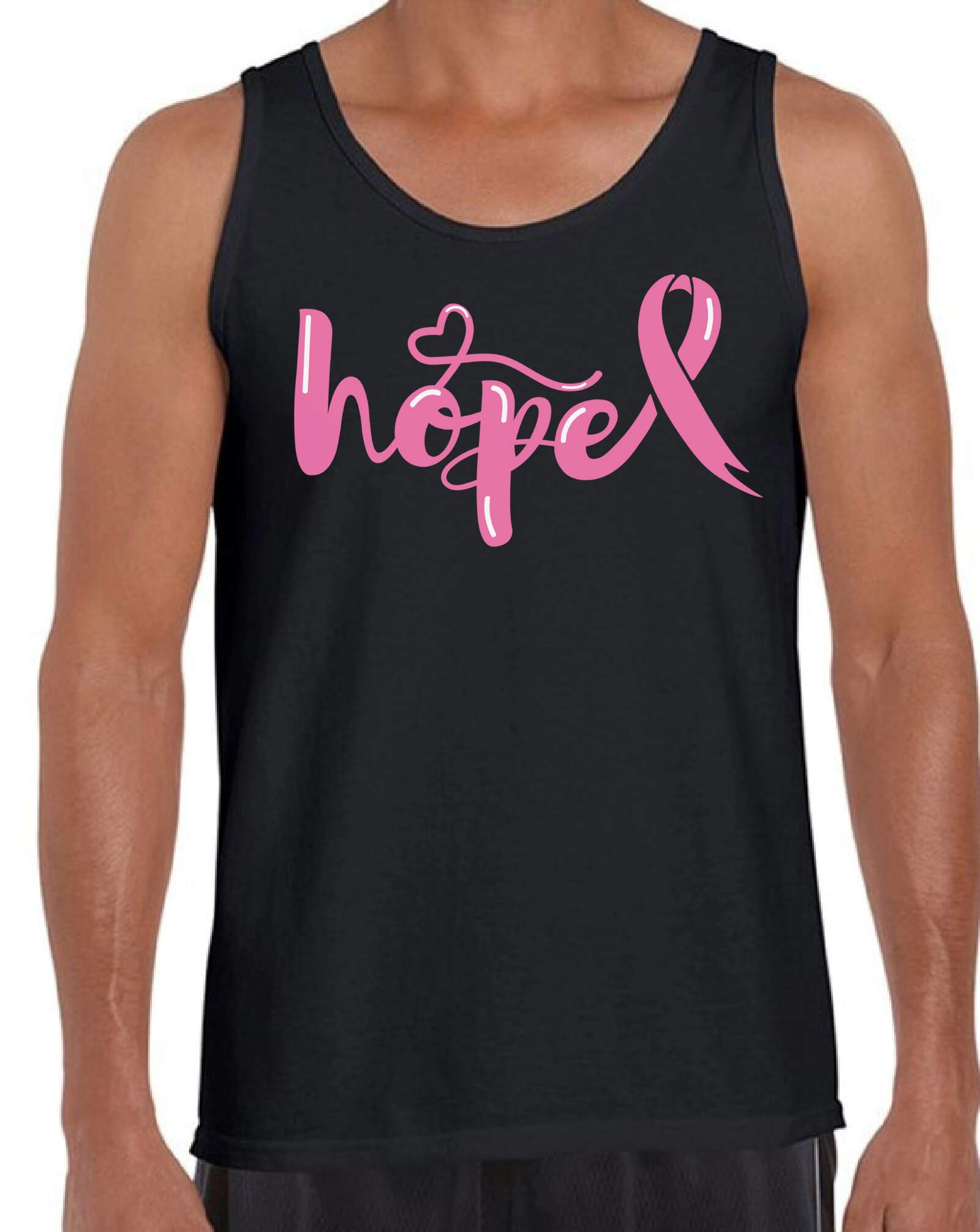 Awkward Styles Breast Cancer Awareness T-Shirt - Hope Pink Ribbon Tank Top for Men - Support Survivors & Raise Awareness - Perfect for Charity Events, Fundraisers & Everyday Wear