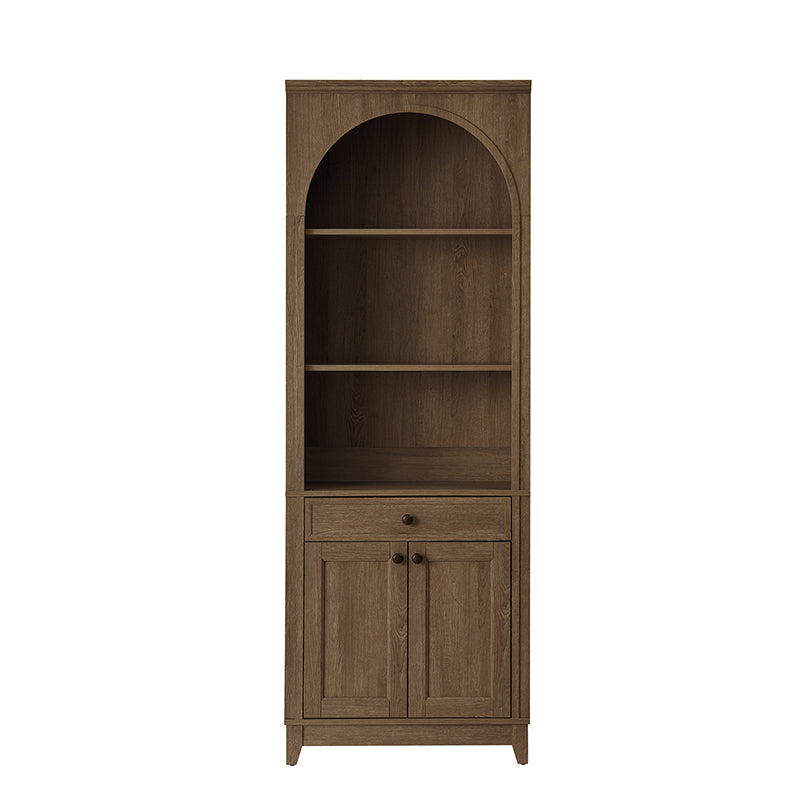 Baggio Modern Storage Bookcase with Smooth Glide Drawers and LED Lights - Stylish Bookshelf for Living Room, Bedroom, or Office Organization
