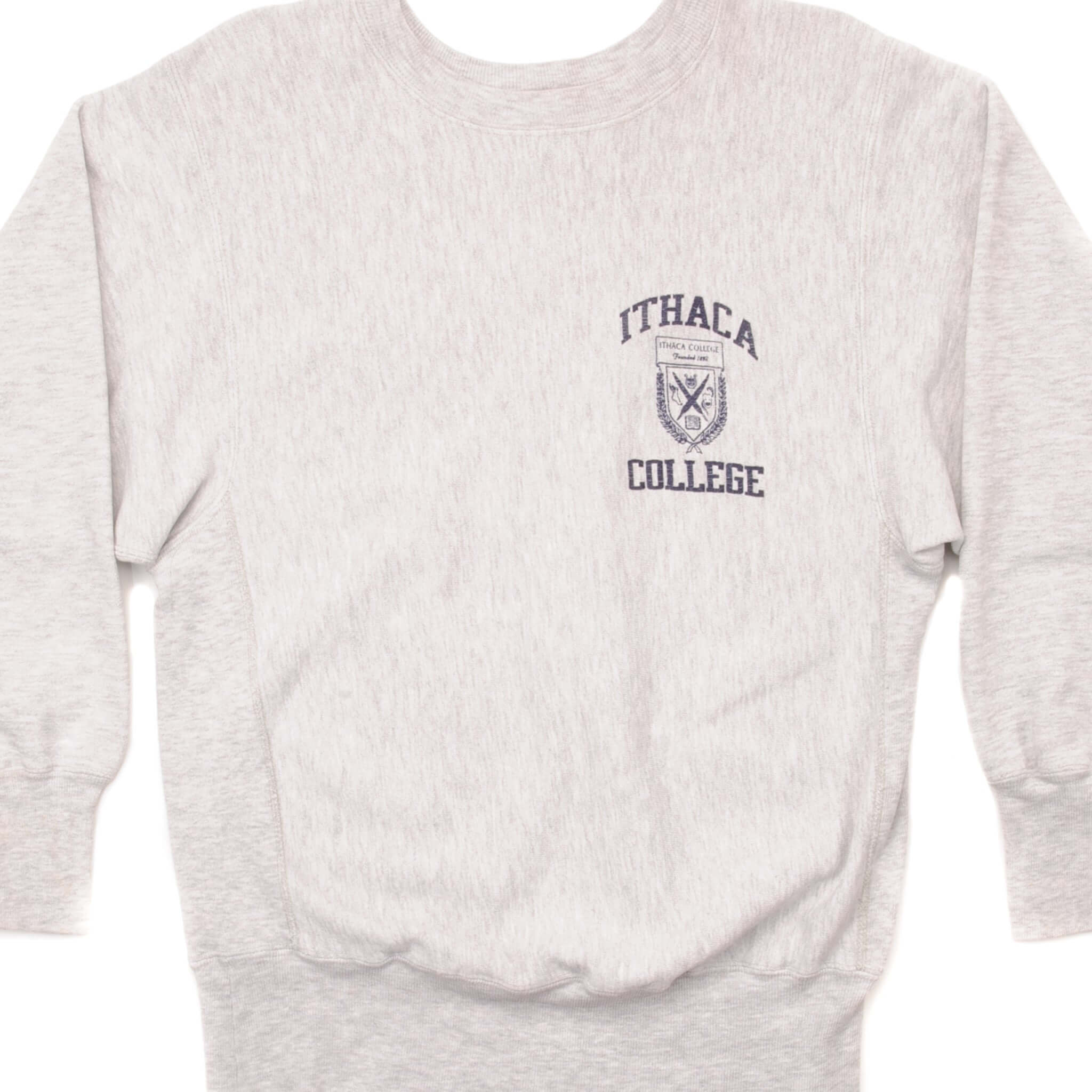 Vintage Champion Reverse Weave Ithaca College Sweatshirt 1990s Medium Size Made in USA - Retro College Apparel for Casual Wear & Street Style