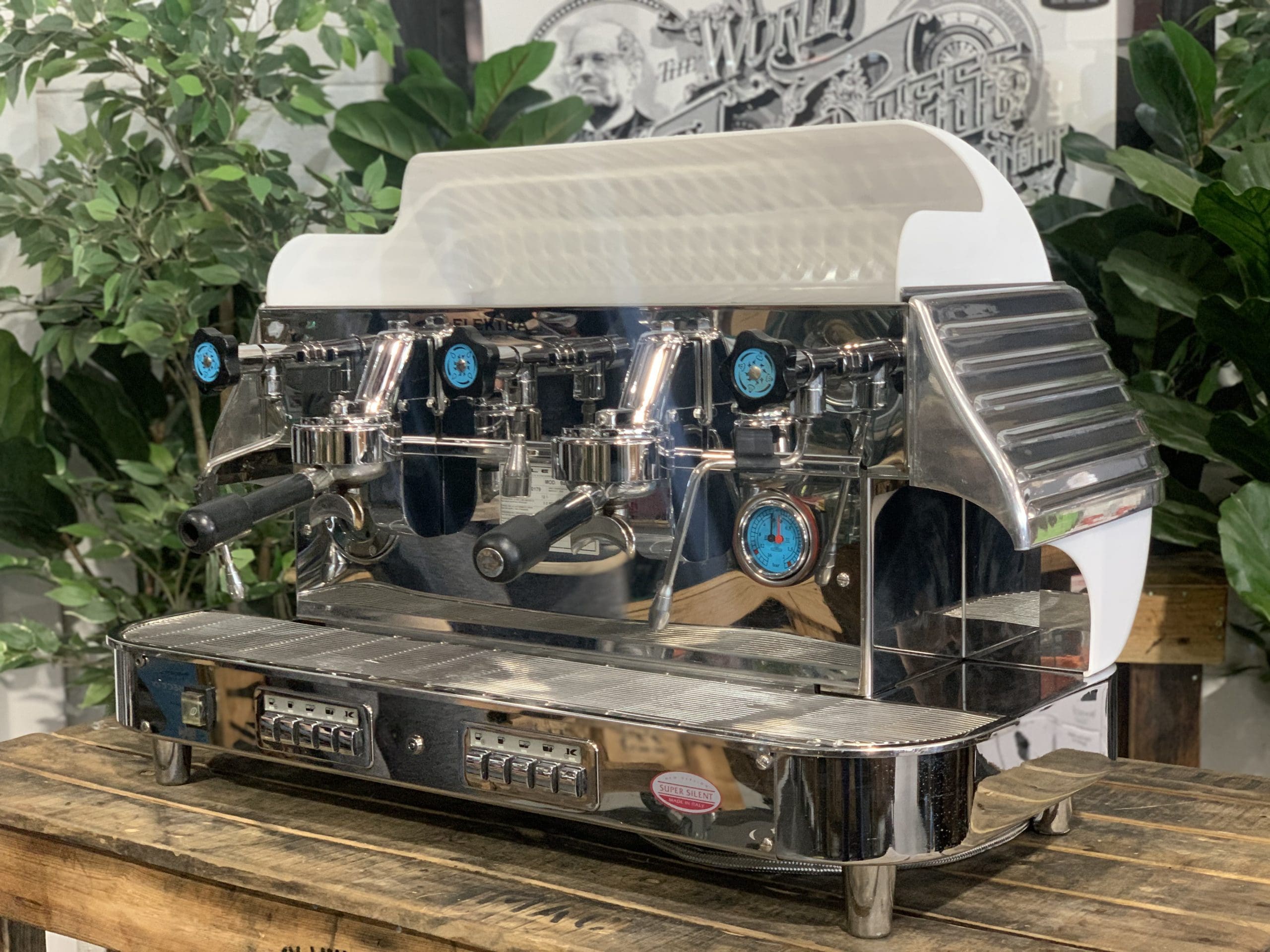 Elektra Barlume 2 Group White Espresso Machine - Professional Coffee Maker for Home & Cafe Use - Perfect for Espresso, Cappuccino, and Latte Preparation