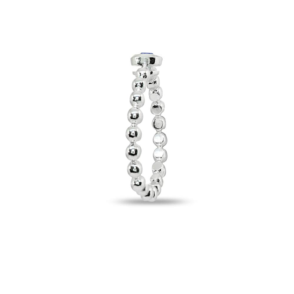 Sterling Silver Stack Ring with Crystals for Women - Elegant & Stylish Jewelry for Parties