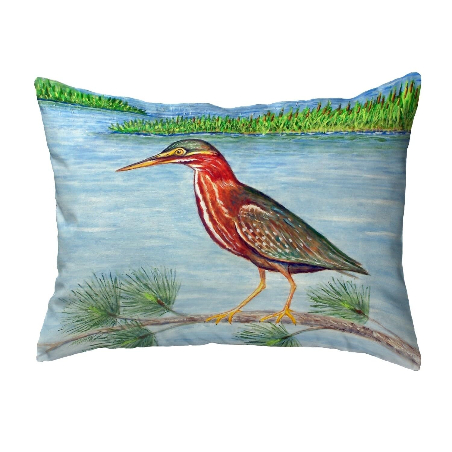 Betsy Drake KS958 Decorative Throw Pillow 11x14 Inches - Multi-Color for Sofa, Bed & Living Room Home Decor