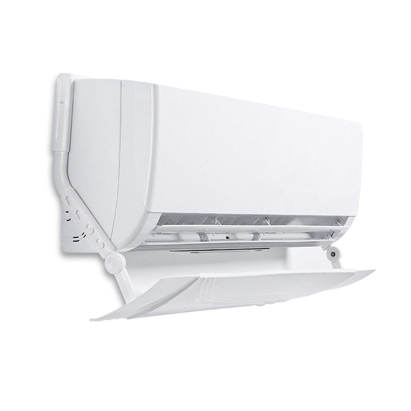 Qgg Adjustable Air Conditioner Wind Deflector - Telescopic AC Baffle with Easy Installation, White - Perfect for Home, Office & Bedroom Cooling Comfort
