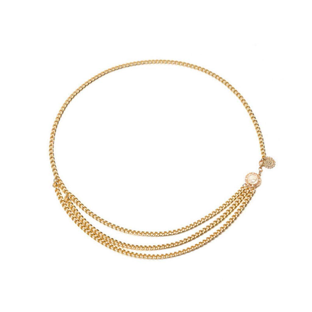 Vintage Gold Wide Coin Tassel Chain Belt for Women & Men - Stylish Metal Waistband for Casual, Boho & Party Outfits