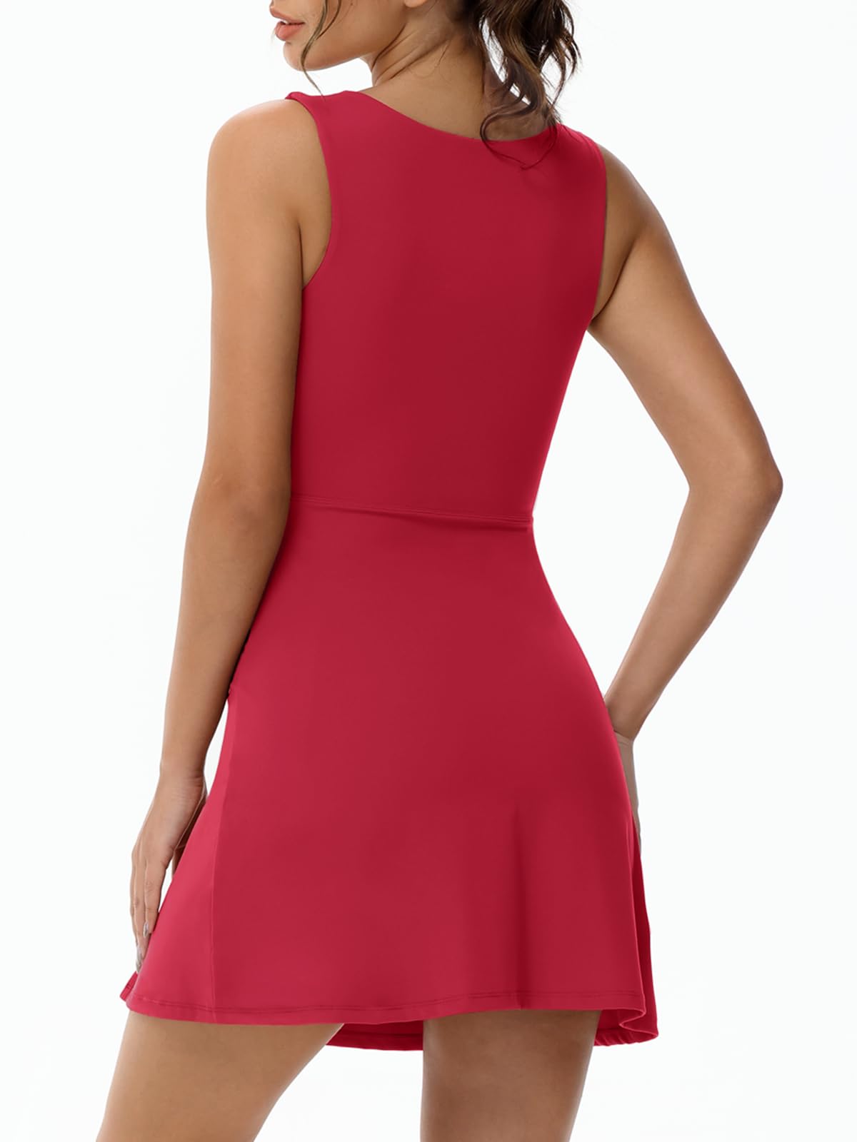 Women's Tennis Dress with Built-in Shorts - Athletic Workout Skort Dress with Pockets | Perfect for Tennis, Gym & Outdoor Sports Activities