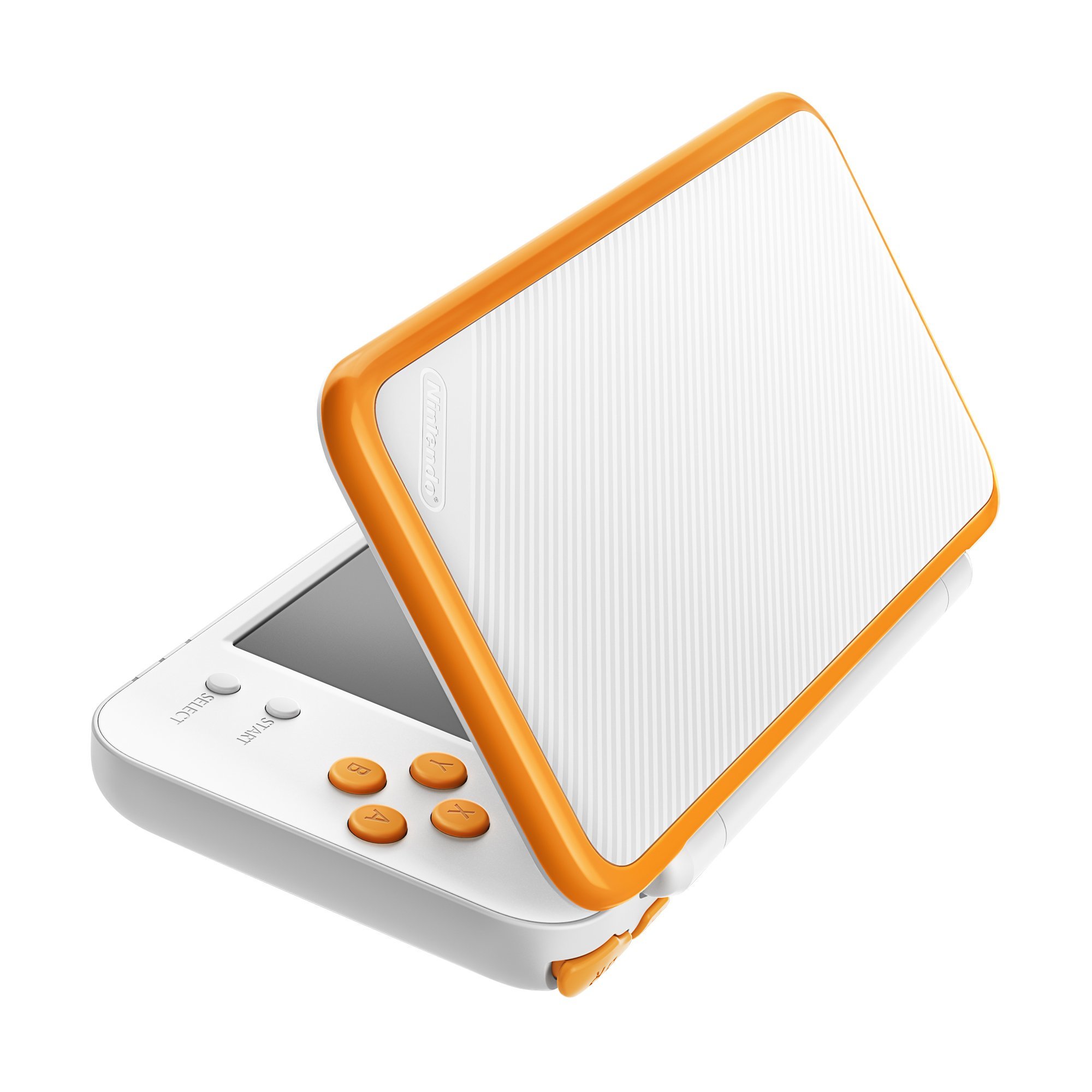 Refurbished Nintendo New 2DS XL Handheld Console - White & Orange Edition | Portable Gaming System for Kids & Adults | Perfect for Travel, Commuting & Home Entertainment