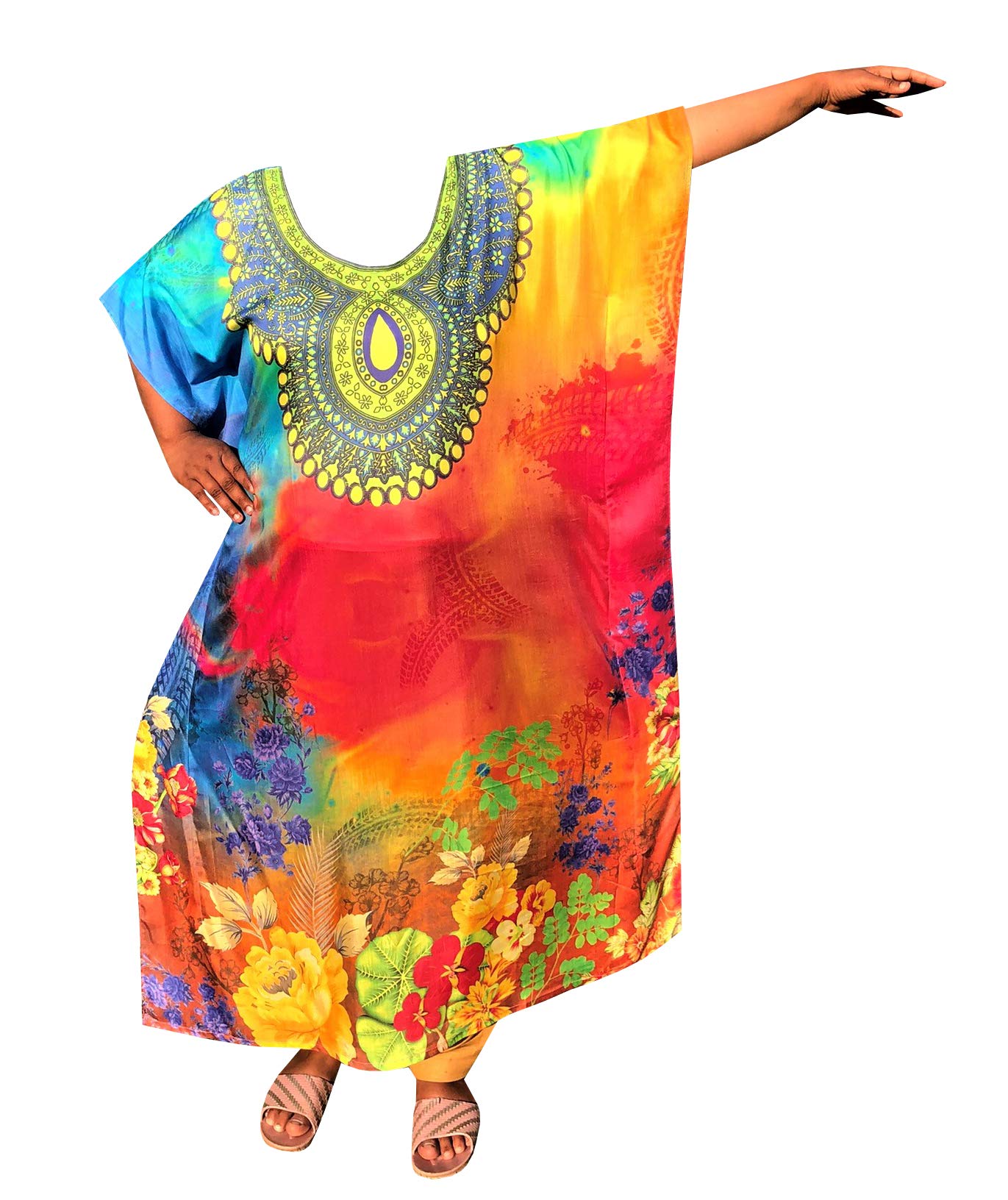 Stylish Women's Kaftan Dresses - Comfortable Loungewear & Beach Coverups | Perfect for Summer Vacations, Poolside Relaxation, and Casual Outings
