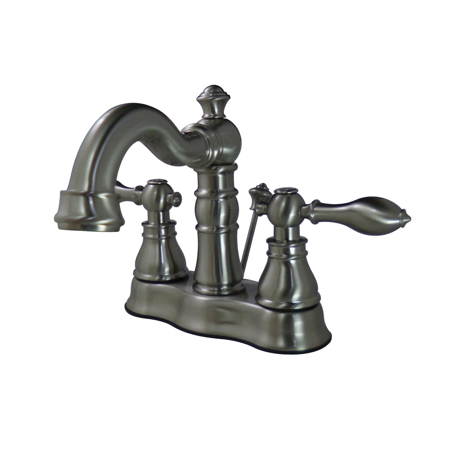 American Classic FSC1608ACL 4-Inch Centerset Bathroom Faucet - Brushed Nickel Finish, Double Handle Deck Mount with Brass Pop-Up Drain - Perfect for Bathroom Vanities and Powder Rooms