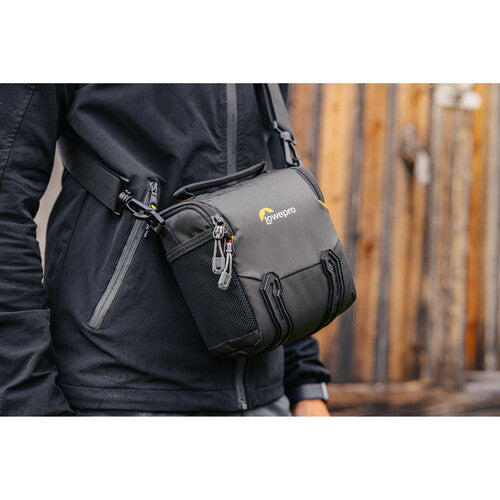 Lowepro Adventura SH 120 III DSLR Camera Shoulder Bag - Compact & Lightweight for Travel Photography (Black) - Perfect for Hiking, City Exploration & Everyday Camera Protection
