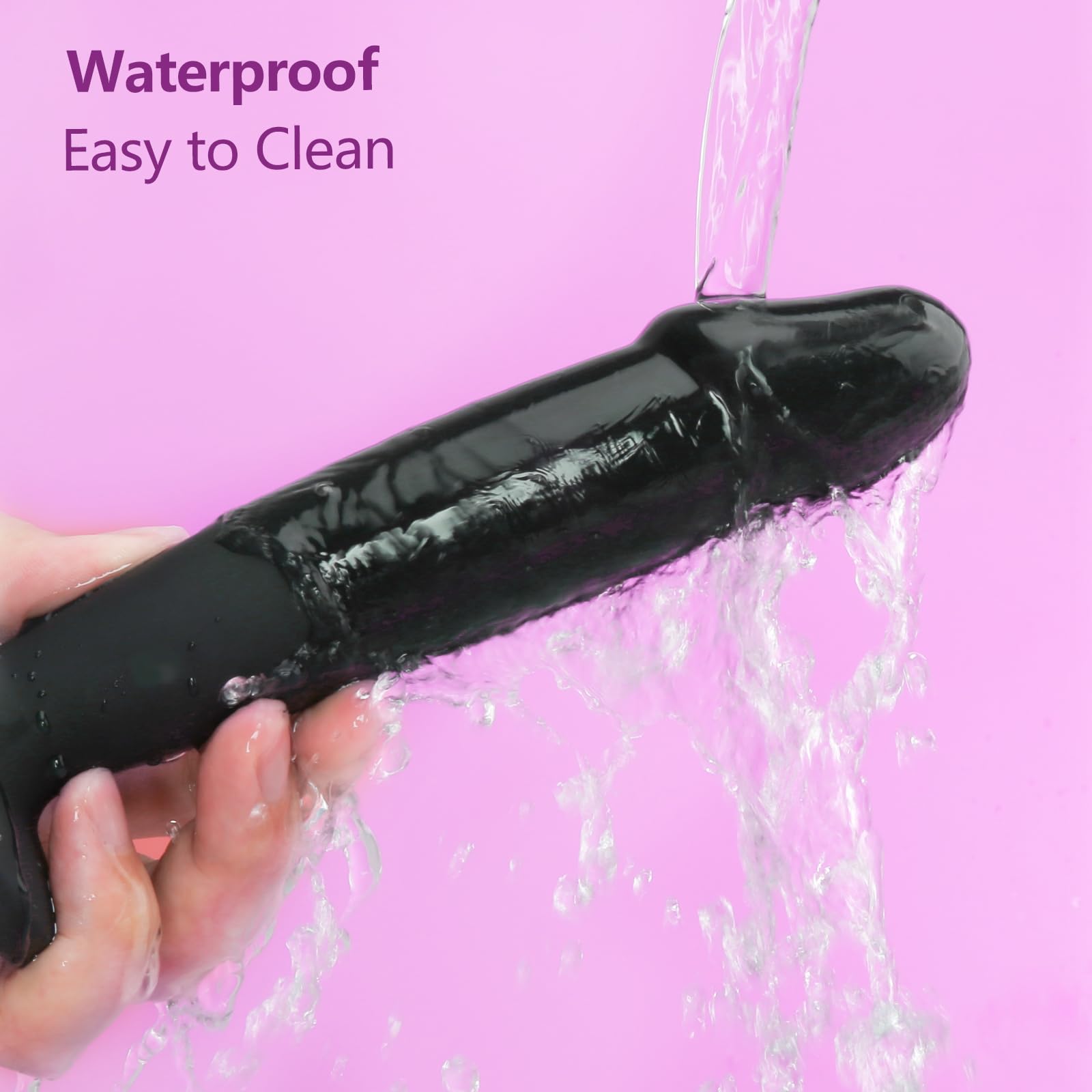 Realistic Black Dildo Anal Plug Training Kit for Beginners - Lifelike Penis Design with Strong Suction Cup, G-Spot Stimulation Sex Toy for Women & Couples - Perfect for Solo Play, Couples Exploration & Anal Training (Black)