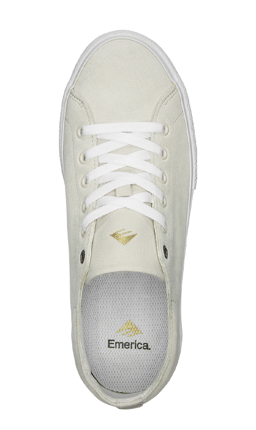 Emerica Omen Lo Men's Skate Shoes - White | Durable & Comfortable for Skateboarding, Streetwear & Casual Wear