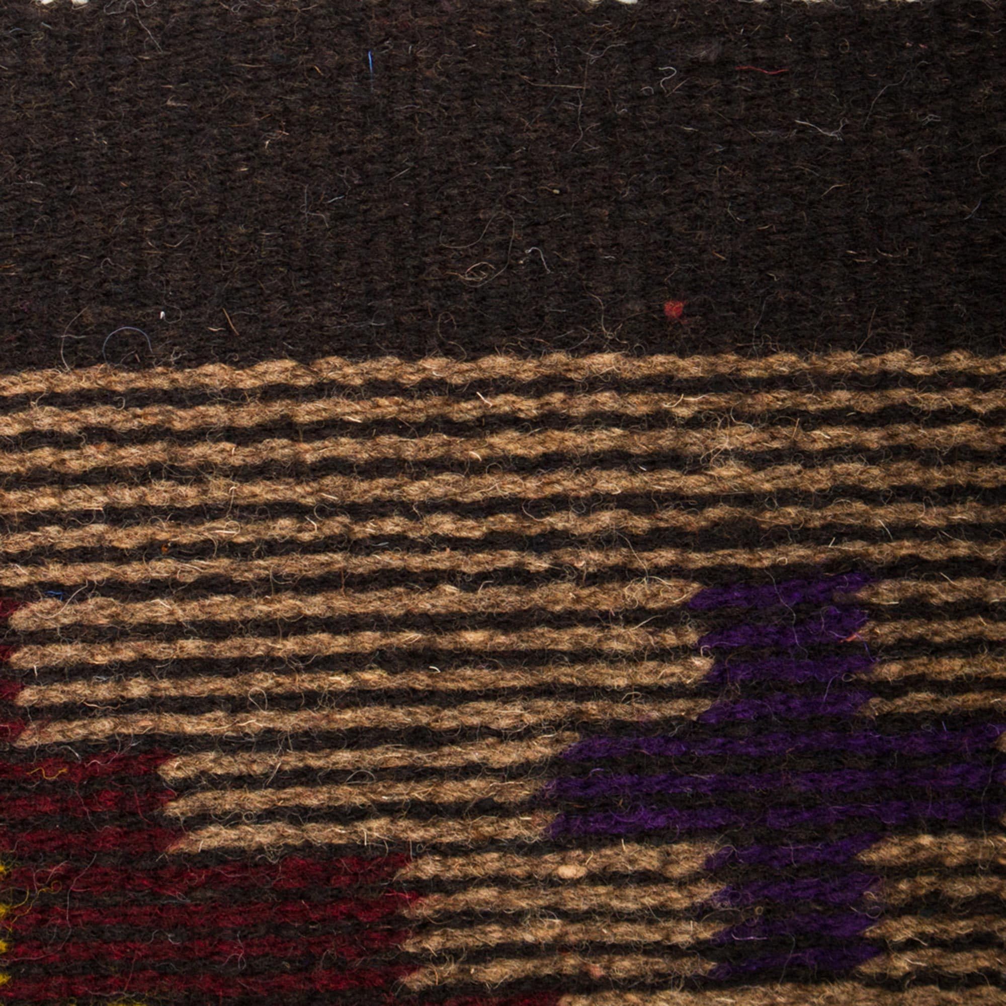 Handmade Zapotec Wool Area Rug 2'x3' - 'Stargazer' Brown Geometric Design | Authentic Mexican Home Decor for Living Room, Bedroom & Boho Style Spaces