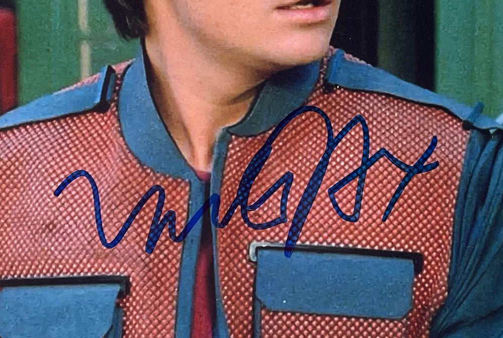Authentic Michael J Fox & Christopher Lloyd Signed Back to the Future II 11x14 Photo with JSA & BAS COA - Perfect for Movie Memorabilia Collectors and Home Theater Decor