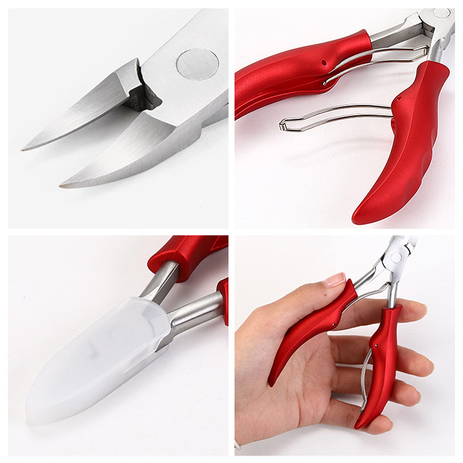 Ubersweet® Professional Toenail Clippers for Ingrown & Thick Toenails - Multi-Functional Foldable Nail Care Kit with Trimmer, Cleaner & File - Perfect for Home, Travel & Pedicure Care