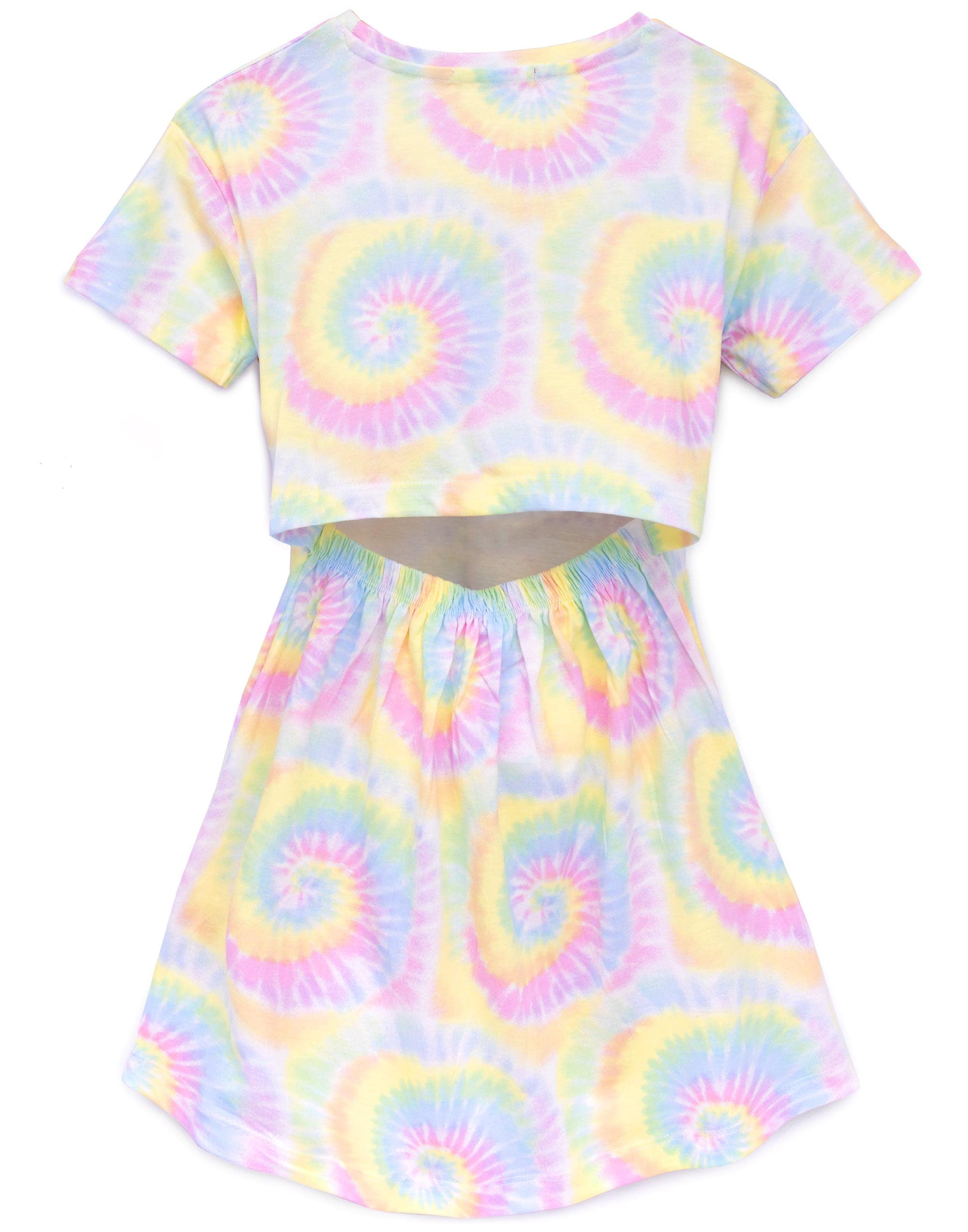 Barbie Dress for Girls 2-Pack - Purple Tie Dye Summer Outfit with Open Back for Kids Age 7-8 | Perfect for Birthday Parties, Playdates & Summer Vacations