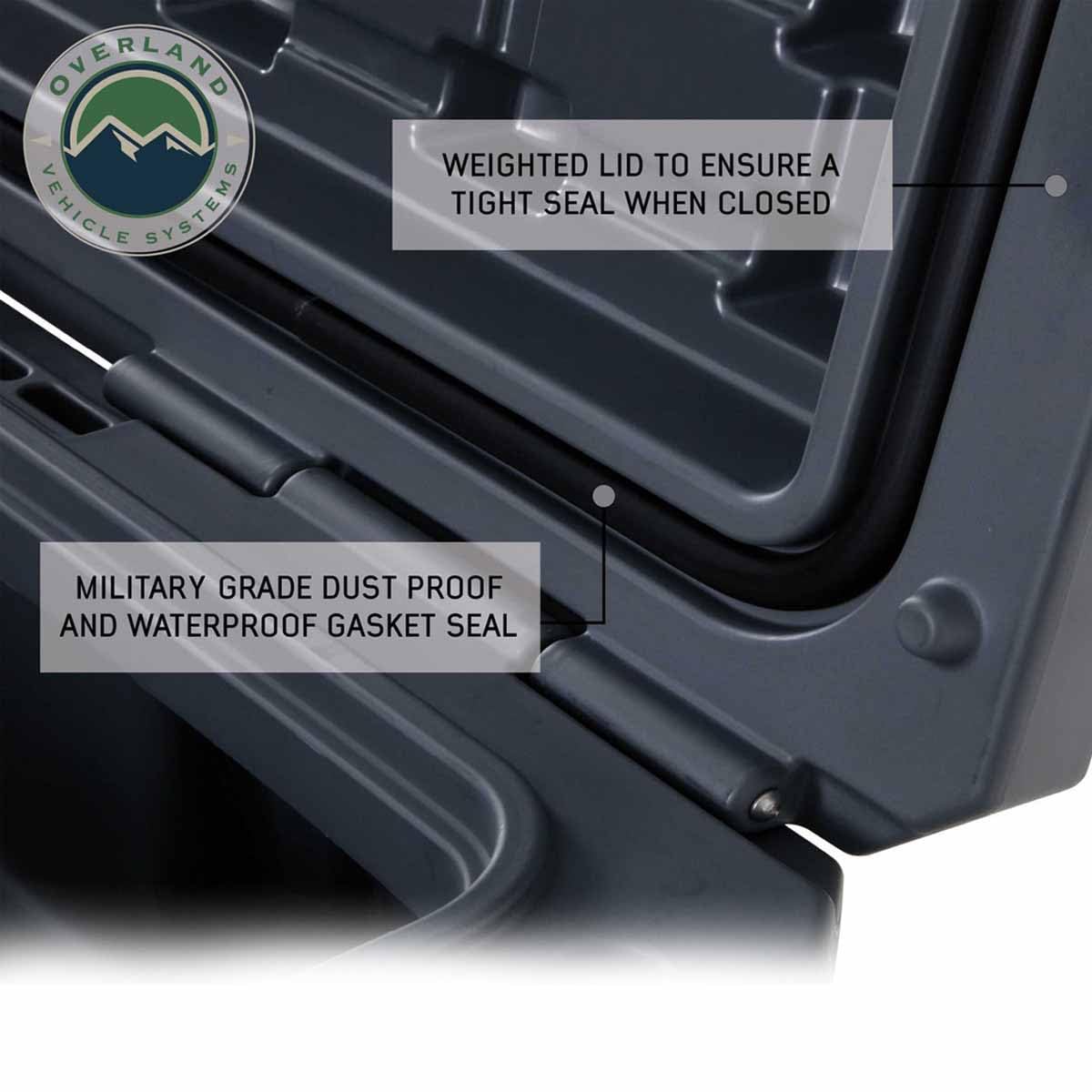 Overland Vehicle Systems 117 Quart Dry Storage Box - Waterproof Off-Road Storage Case for Camping, Overlanding & Outdoor Adventures | Durable Gear Organization Solution