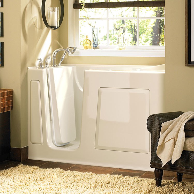 30W x 60L 3060 Series Gelcoat Walk-In Air Spa Bathtub - Left Hand Drain & Faucet for Relaxation & Hydrotherapy at Home