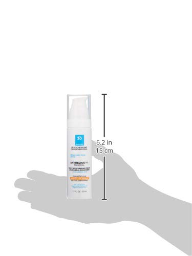 La Roche-Posay Anthelios 100% Mineral Sunscreen Moisturizer with Hyaluronic Acid | Broad Spectrum SPF 30 Face Sunscreen with Zinc Oxide & Titanium Dioxide | 1.7 fl. oz | Daily UV Protection for Sensitive Skin | Perfect for Outdoor Activities & Beach Days