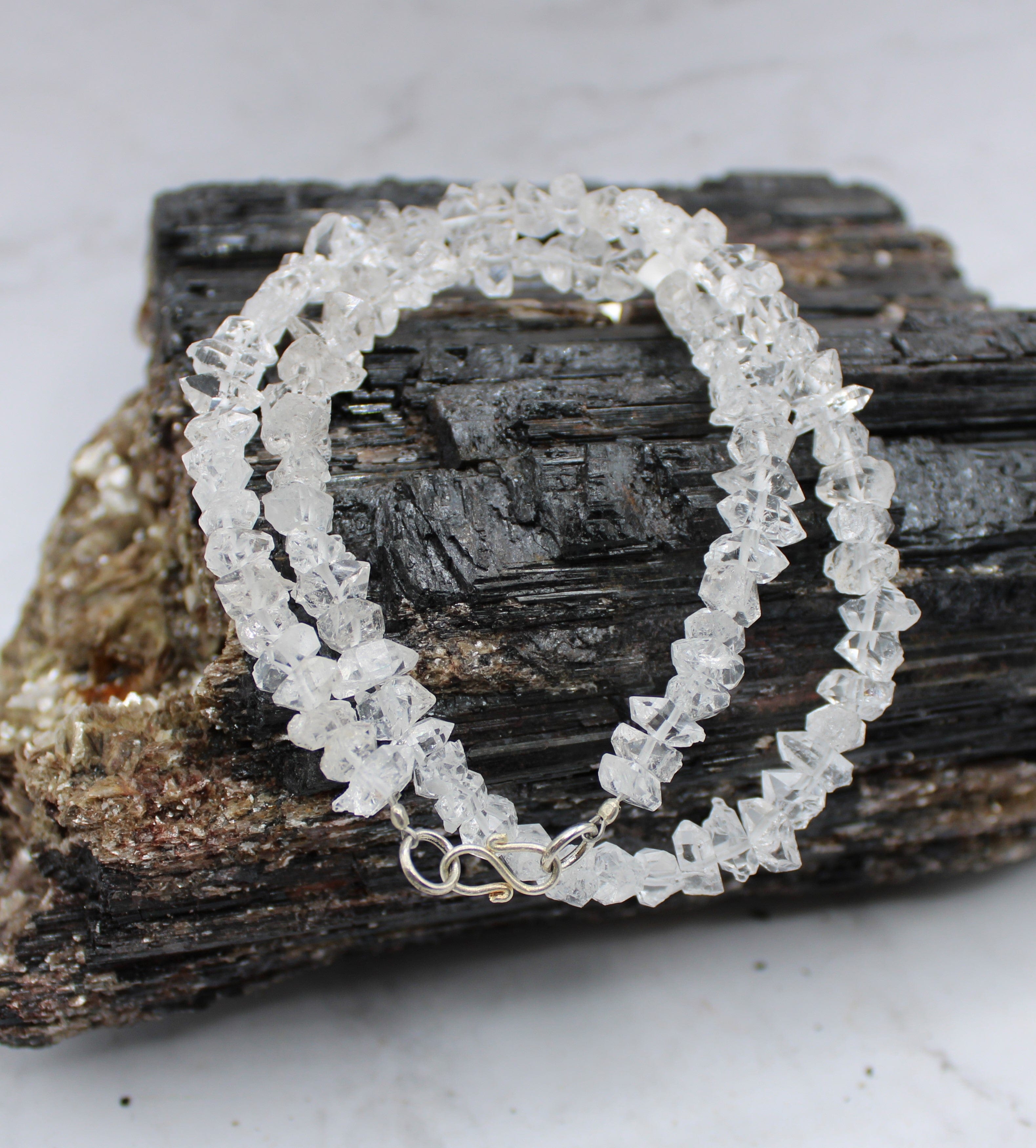 Elegant Diamond Quartz Sterling Silver Necklace for Women | Perfect for Weddings, Anniversaries & Gift Giving