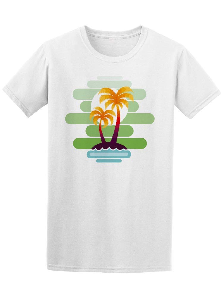 Men's Tropical Palm Tree Island T-Shirt - Casual Summer Beach Vacation Tee for Relaxing & Travel