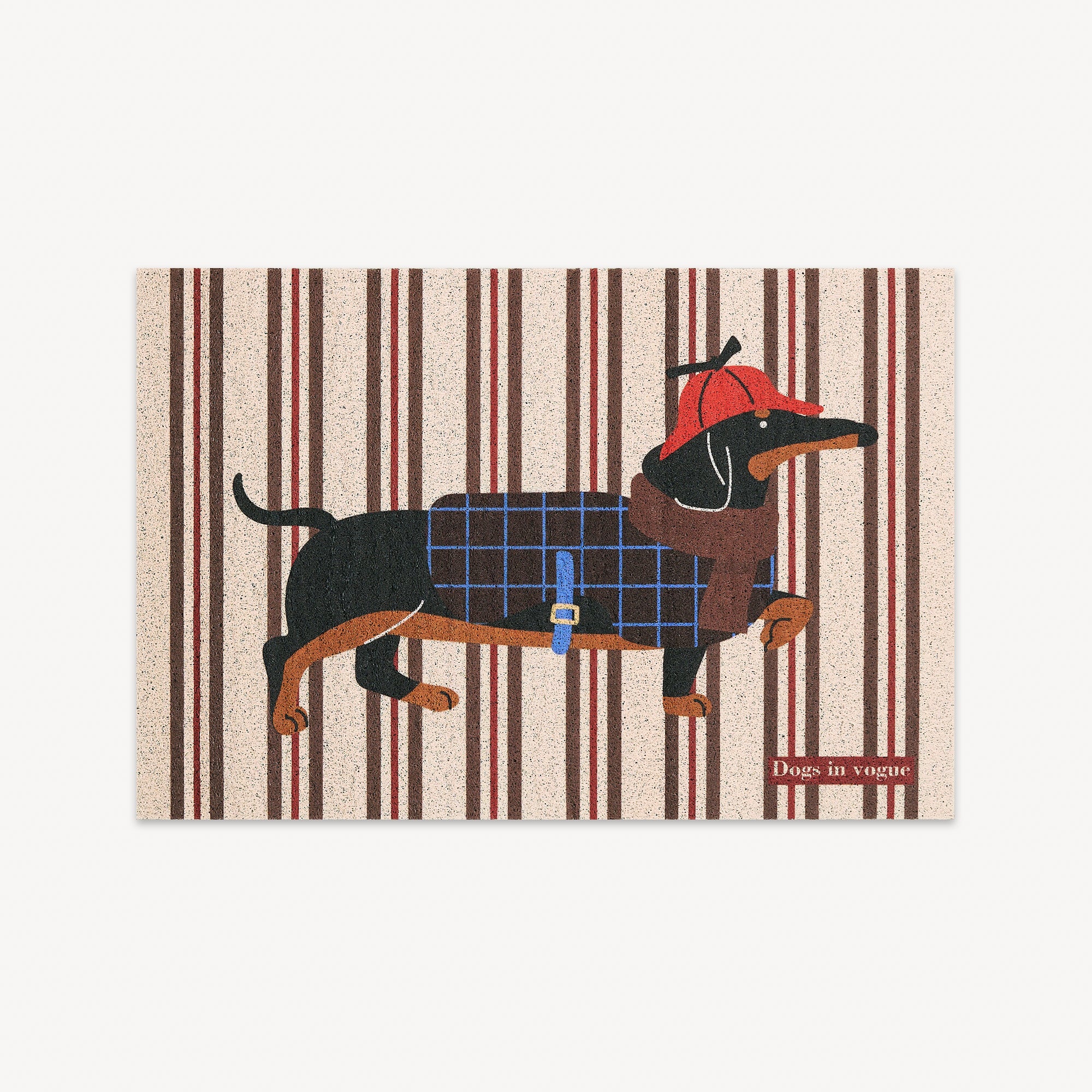Sherlock Dachshund Doormat - Non-Slip Welcome Mat for Front Door - Cute Wiener Dog Design - Perfect for Home Entryway, Porch, or Office Decor