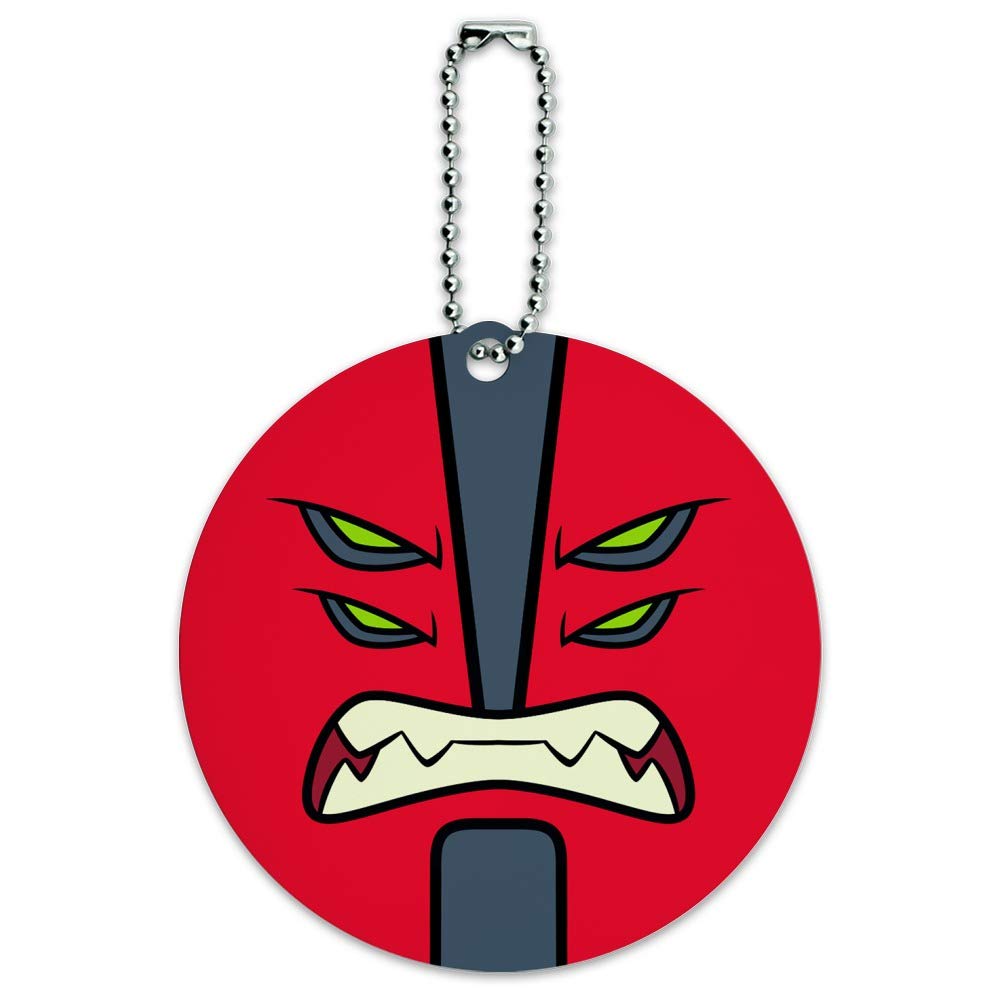 Ben 10 Four Arms Round Luggage ID Tag - Durable Suitcase Name Tag for Travel Bags & Carry-Ons - Perfect for Kids' Backpacks, School Bags & Vacation Trips