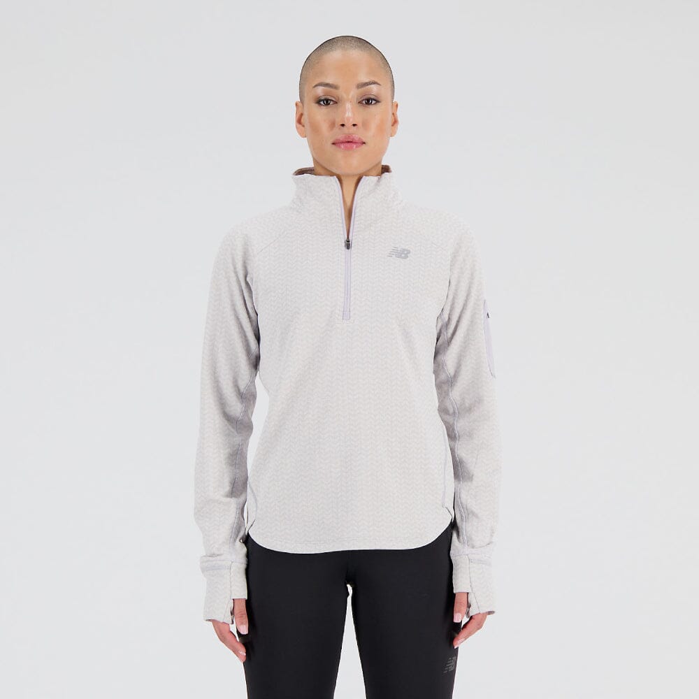New Balance Women's Heat Grid Half Zip Running Jacket - Lightweight Breathable Workout Top for Jogging, Gym & Outdoor Activities