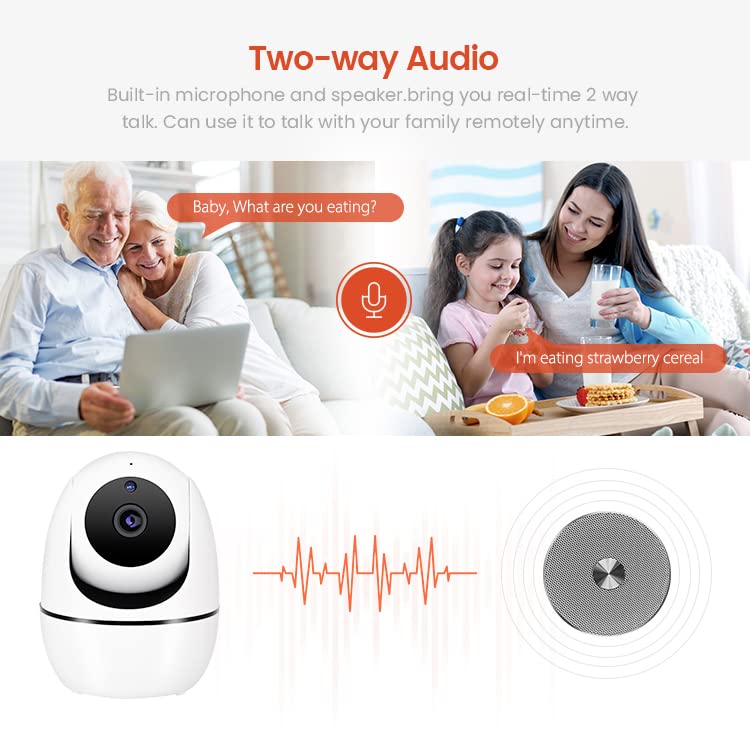 **Tuya Smart 360° Wireless Baby Monitor with Two-Way Audio & 1080P HD Video - Night Vision, WiFi Pet Camera for Home Security, Baby Sleep Monitoring (WS-Q5) - Perfect for Nurseries, Pet Rooms & Home Surveillance**