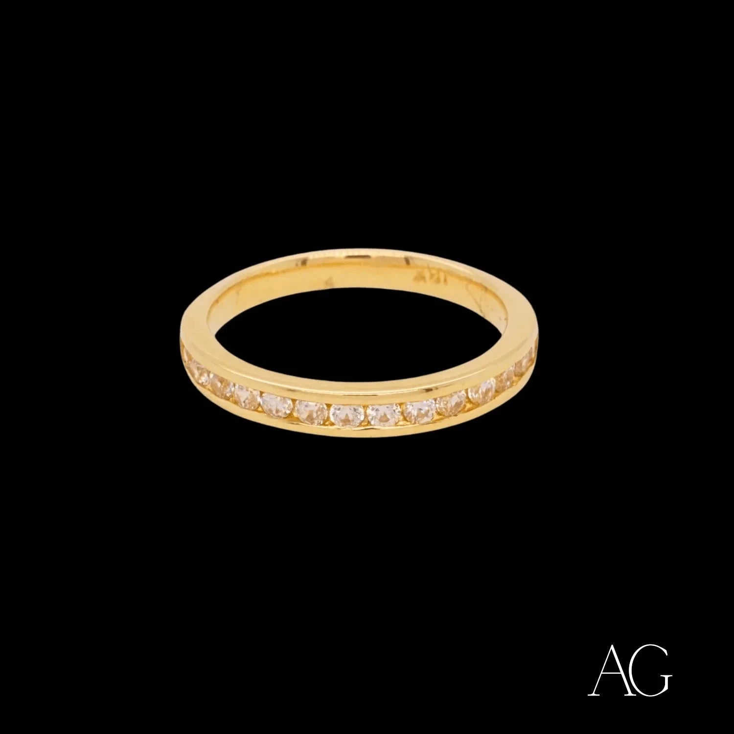 18K Gold CZ Ring for Women – Elegant Cubic Zirconia Engagement & Wedding Band – Perfect for Anniversaries, Proposals & Special Occasions