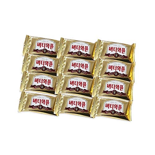 Premium Korean Crown Butter Waffle Cookies - Authentic Souvenir Snack from Korea - Perfect for Gifts, Tea Time & Travel Snacking