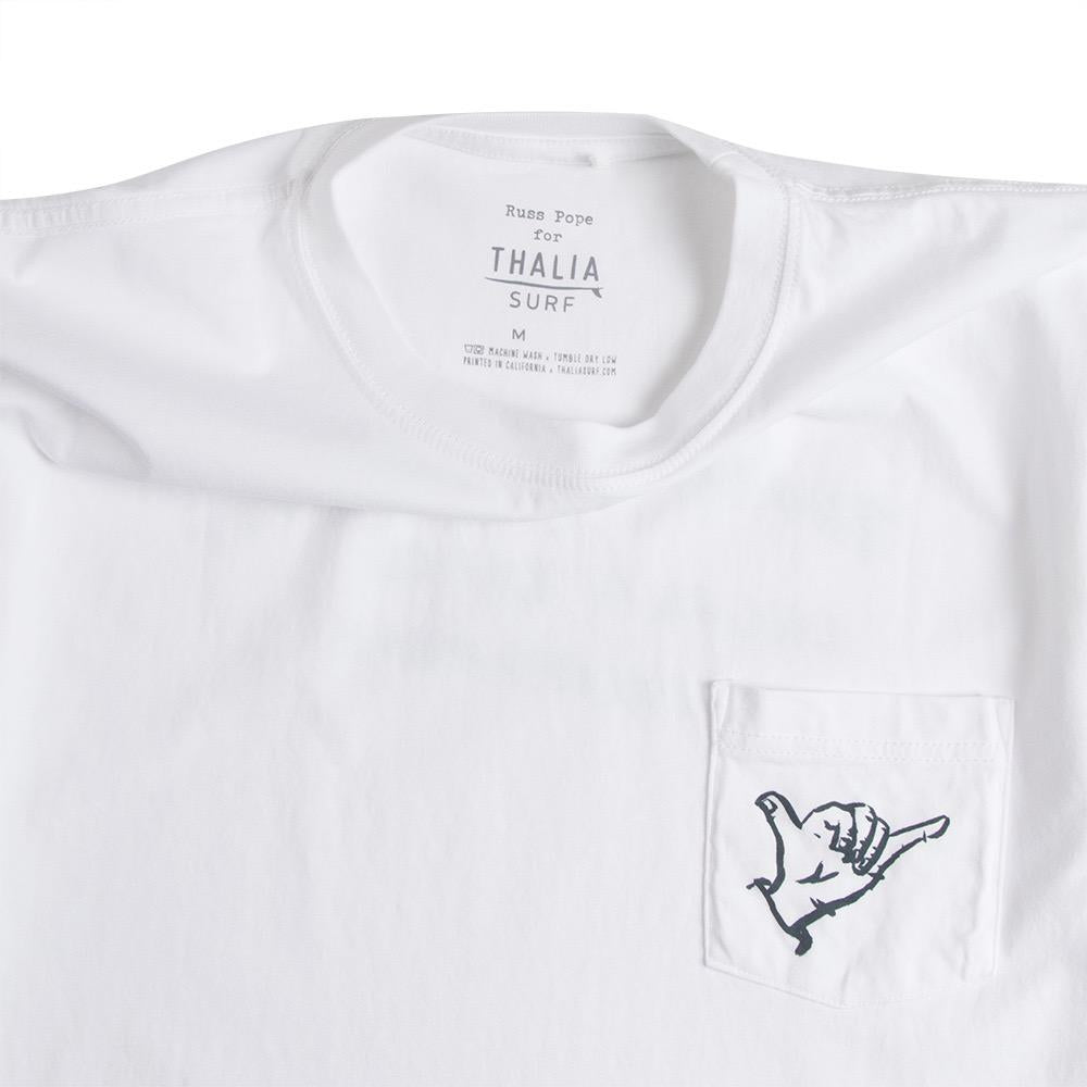 Thalia Surf x Russ Pope Shaka Men's T-Shirt - Stylish Graphic Tee for Surfing, Beach & Casual Wear