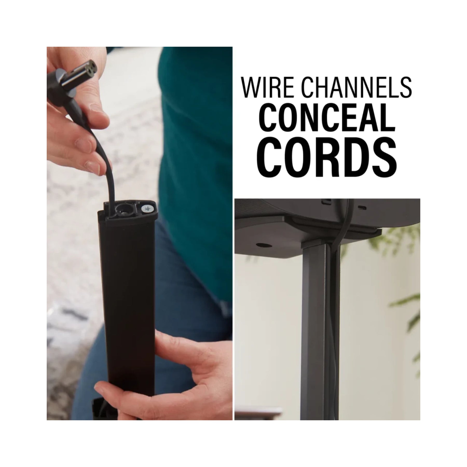 Sanus WSSE31 Premium Speaker Stand for Sonos Era 300 - Adjustable Height, Sturdy Base - Perfect for Home Theater, Music Studio & Office (Single Stand)