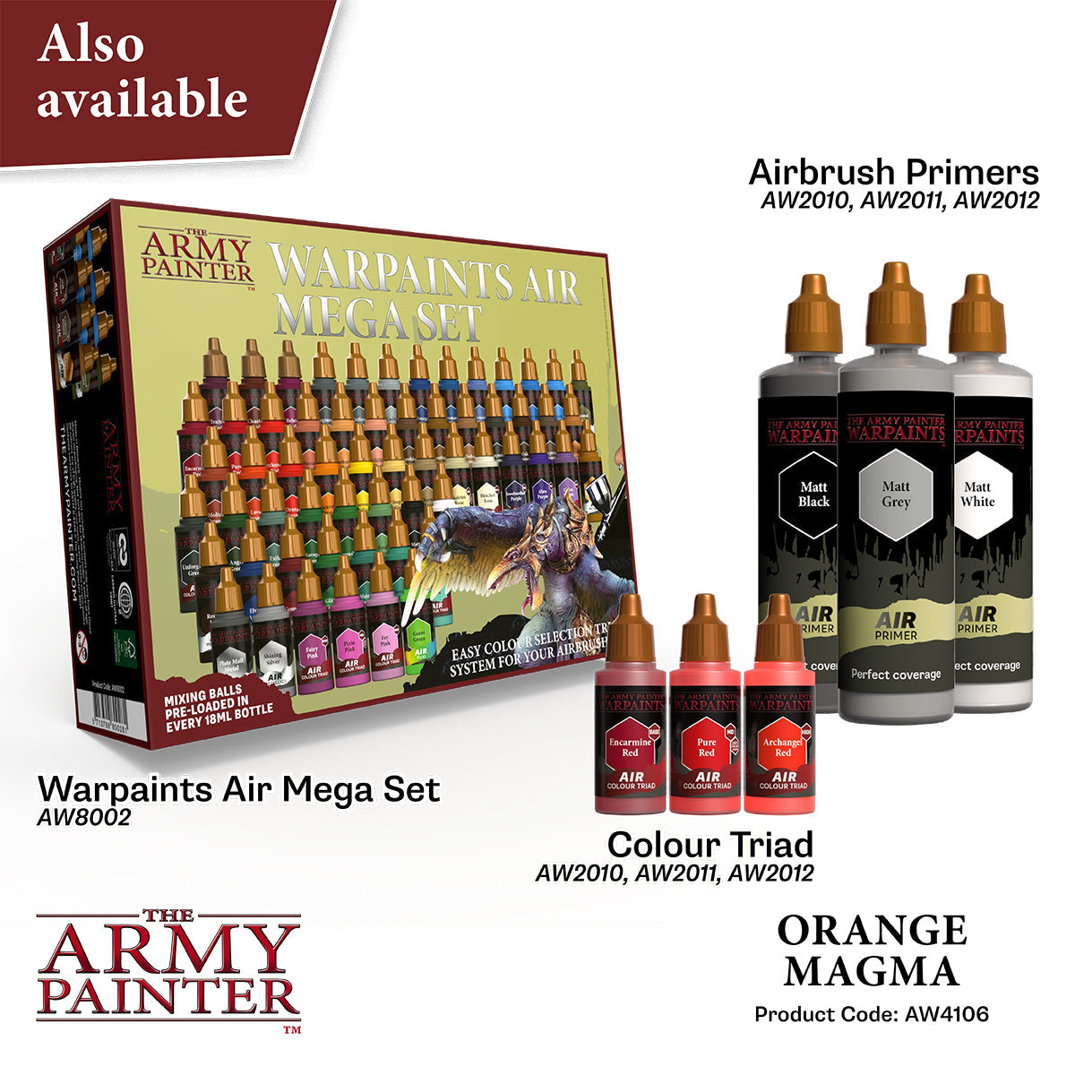 Warpaints Air: Orange Magma - Premium Water-Based Face Paint for Halloween, Cosplay & Body Art - Safe for Kids & Adults - Perfect for Costume Parties, Festivals & Theatrical Makeup