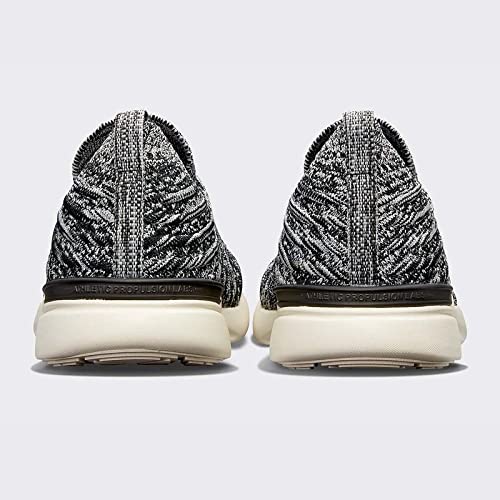 APL: Athletic Propulsion Labs Women's Techloom Wave Running Shoes - Lightweight & Breathable Sneakers for Women in Black/Pristine/Melange (Size 6.5) | Perfect for Gym Workouts, Jogging & Casual Wear