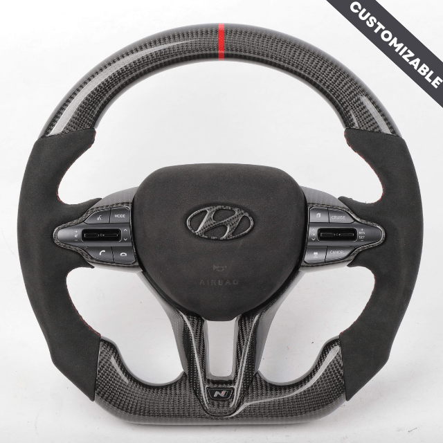 HYUNDAI I30N Custom Carbon Fiber Steering Wheel - High Performance Racing Style - Perfect for Track Days & Car Enthusiasts