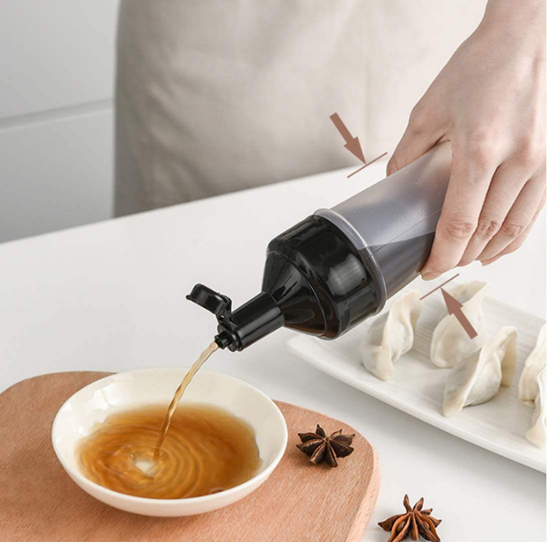 8.5oz (250ml) Plastic Squeeze Bottle for Condiments - Ketchup, Mayonnaise, Mustard, Hot Sauce & Olive Oil | Durable Leak-Proof Sauce Dispenser for Kitchen, BBQ, Restaurants & Food Service (Black)