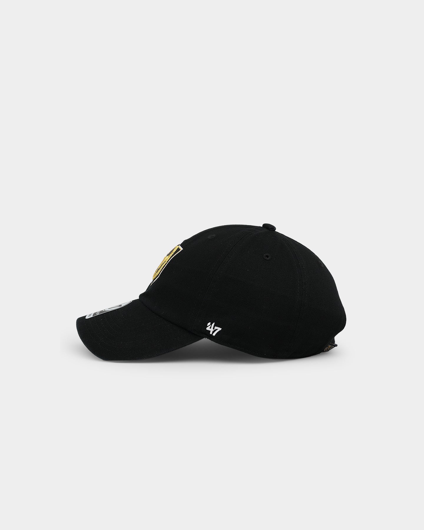 47 Brand Kids' Las Vegas Golden Knights Adjustable Strapback Hat - Black NHL Hockey Cap for Boys & Girls - Perfect for Game Day, School, and Outdoor Activities