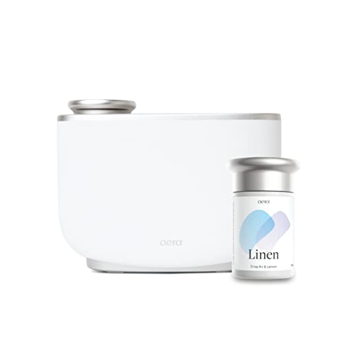 Aera Smart Fragrance Electric Diffuser with Linen Scent Refill - Premium Home Aromatherapy Device for Bedroom, Office & Living Room