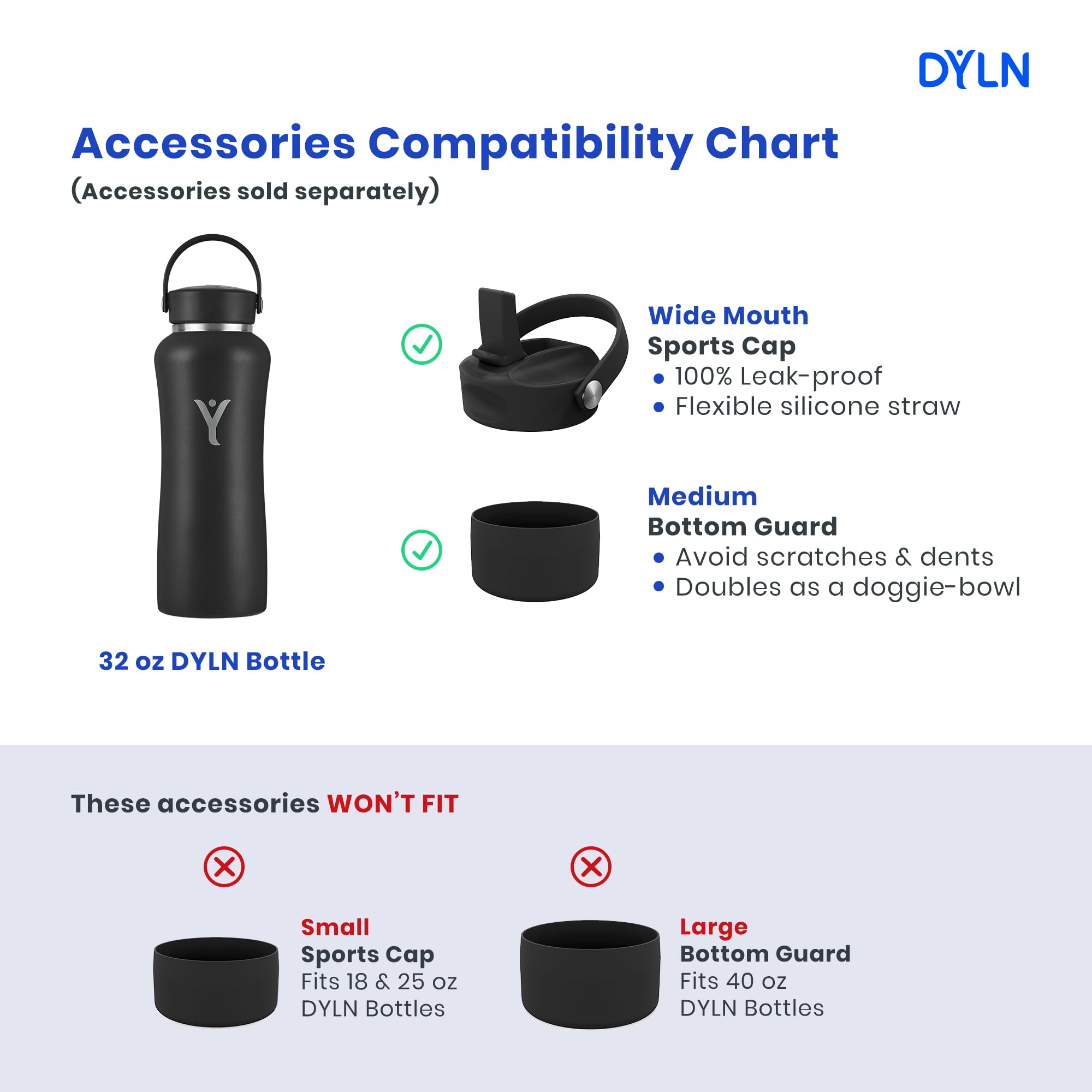 DYLN Alkaline Water Bottle - Portable Hydrogen Water Generator with 9.5 pH Balance | Vacuum Insulated Stainless Steel Bottle Keeps Drinks Cold 24 Hours | Perfect for Gym, Hiking & Daily Hydration