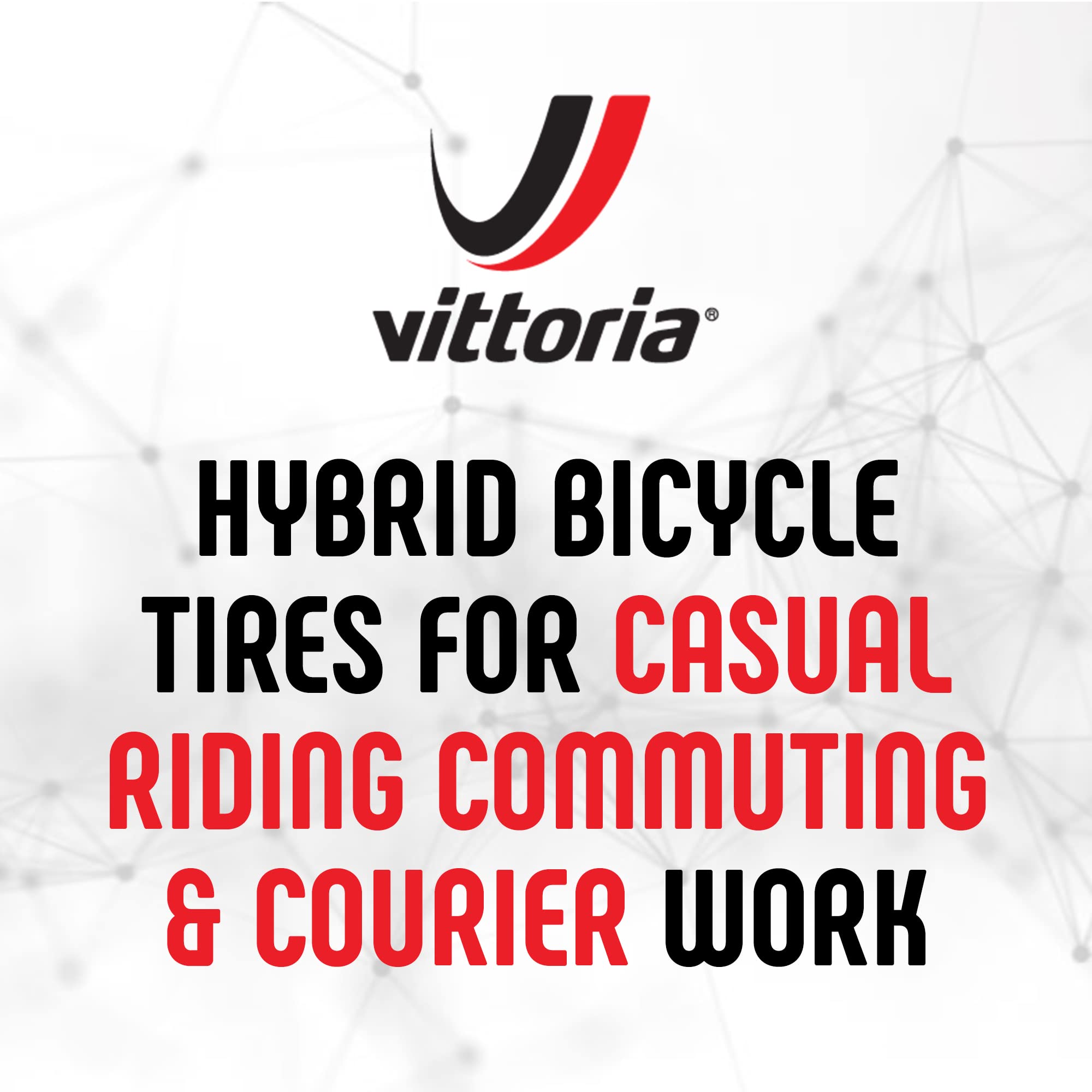 Vittoria Townee Road Bike Tire - Hybrid Bicycle Tires for Commuting, Casual Riding & Courier Work | Durable, Puncture-Resistant for Urban & Suburban Cycling
