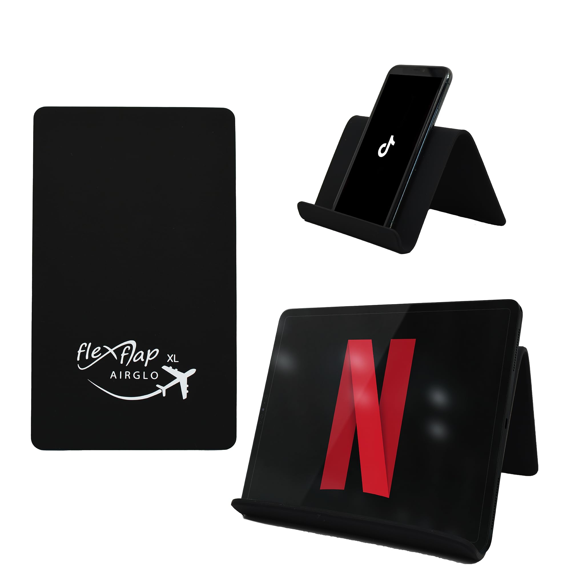 Flexible Phone Holder & Tablet Stand for Airplane Travel - Adjustable Mount for Desk, Bed, Treadmill & In-Flight Use | Travel Accessories & Cool Gadgets (XL Size) | Perfect for Work, Entertainment & Hands-Free Viewing